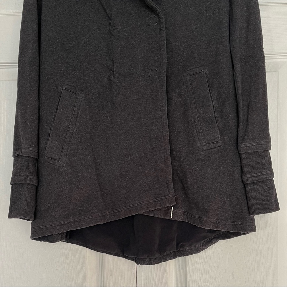 {Lululemon} Gratitude Wrap Jacket in Heathered Black - Women's 6 - Picture 3 of 13